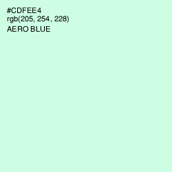 #CDFEE4 - Aero Blue Color Image